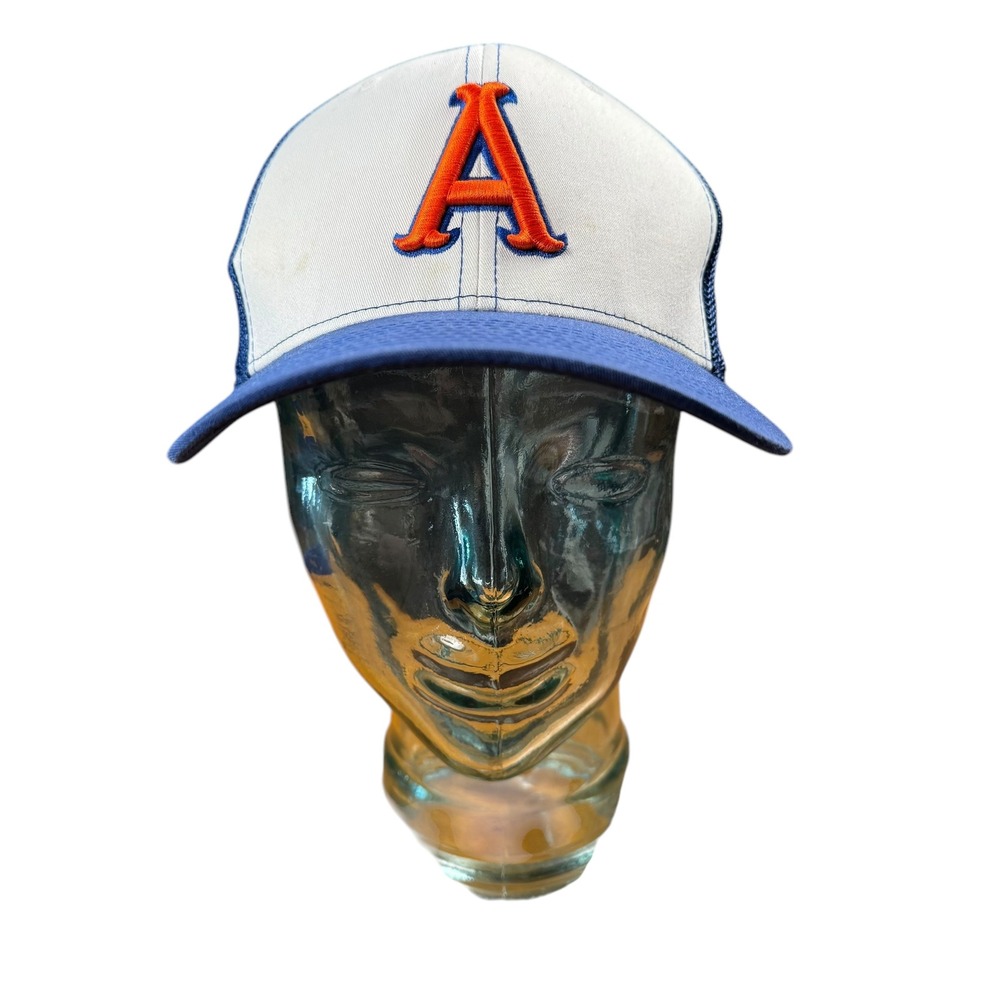 Richardson Trucker Hat Baseball Cap Letter A Patch Blue‎ White LG-XL B18G